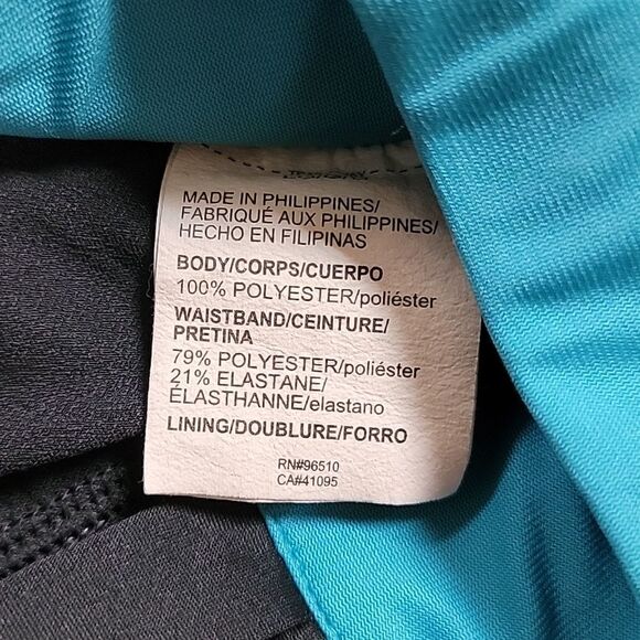 UNDER ARMOUR UA BLACK WITH TURQUOISE HEATGEAT FITTED RUNNING SHORTS, SIZE LARGE - Picture 4 of 6